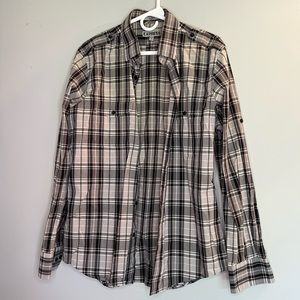 Express Plaid Button Up